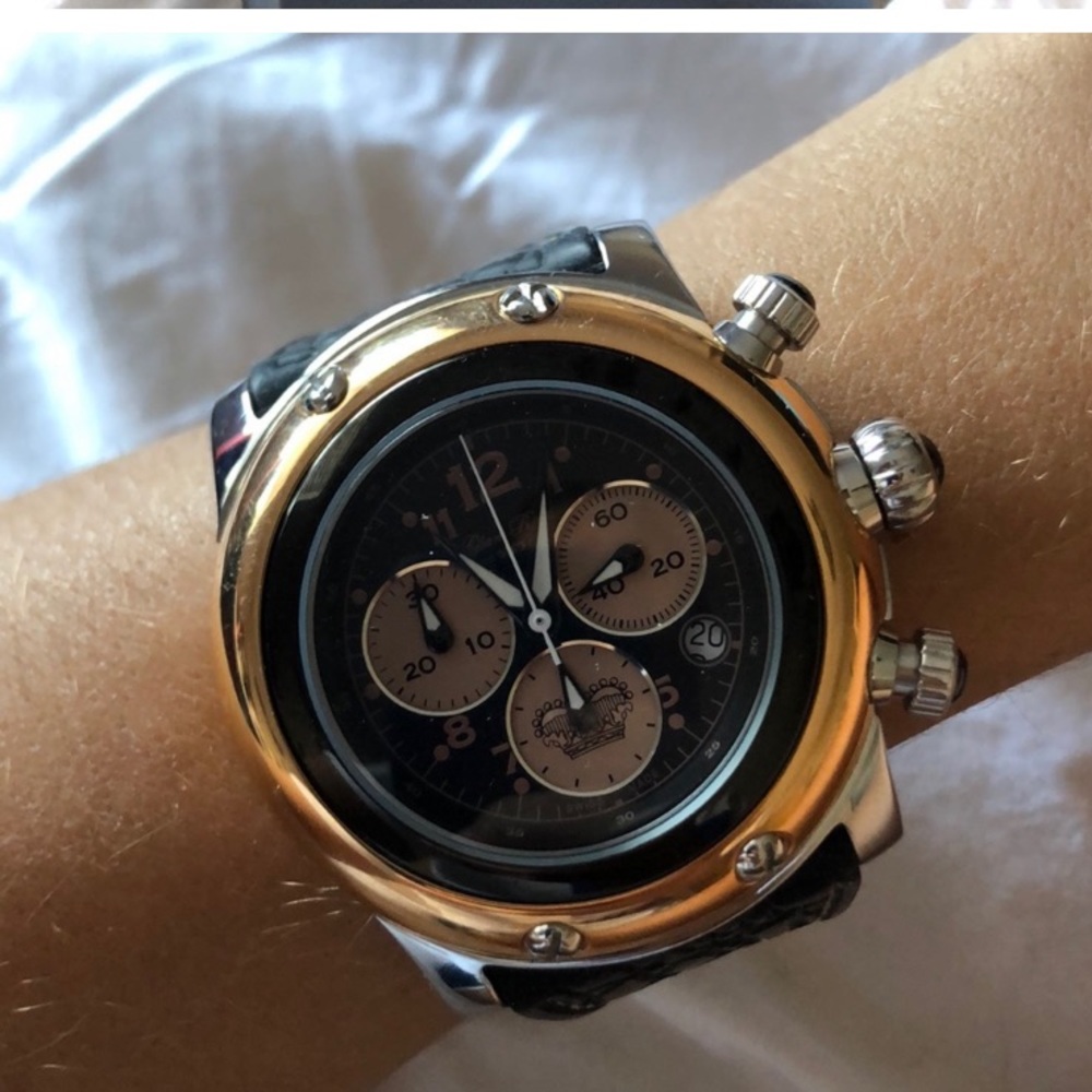 Glam rock rosegold and black watch